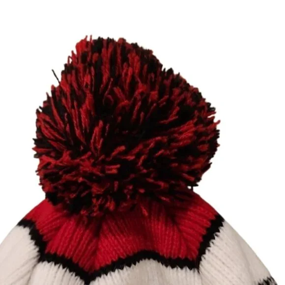 Striped Beanie with Pom Pom - Picture 5 of 7